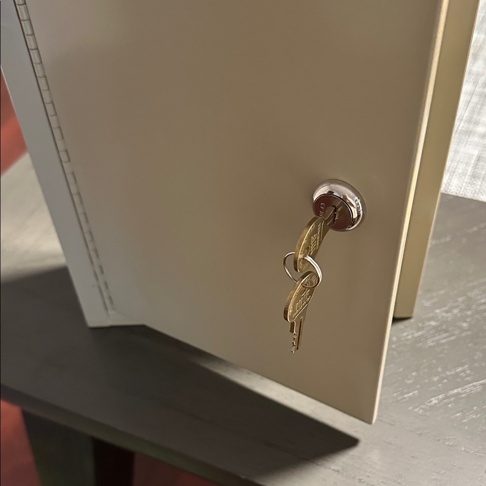 Metal Lockbox with Key - Picture 4 of 10